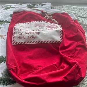 Red Santa Claus Gift Sack bag for presents